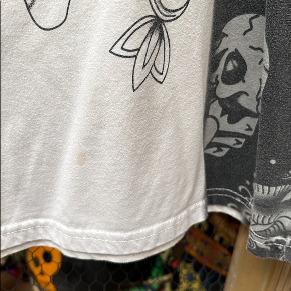 Y2K Ed Hardy x Christian Audigier Skulls T-Shirt - Picture 7 of 12